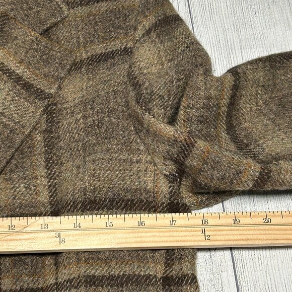Lauren Ralph Lauren Brown Plaid Wool Blazer Jacket Tailored Button Front Coat 4 - Picture 7 of 13